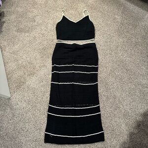 Abercrombie & Fitch Black and White Bodycon Set